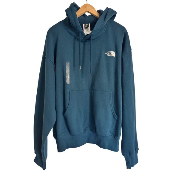 North Face Hoodie Size Large Evolution Vintage Midnight Petrol Oversized NWT - Picture 3 of 9